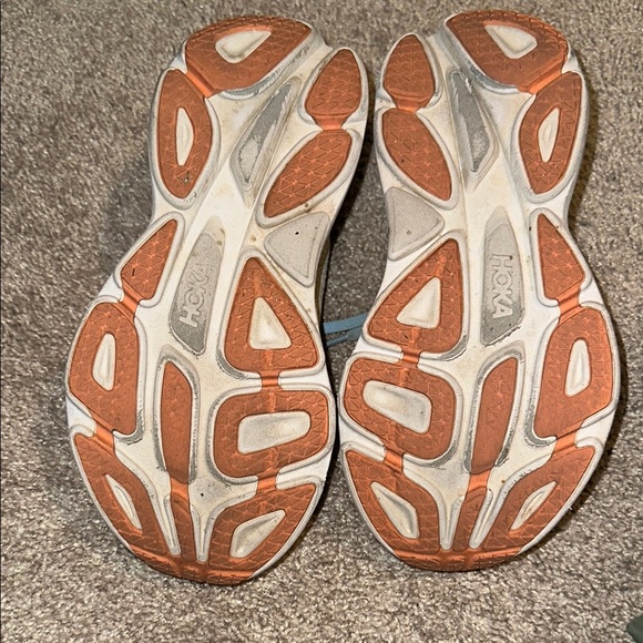 Hoka Women's Bondi 8 Blue and Yellow Running Shoes - Picture 5 of 6